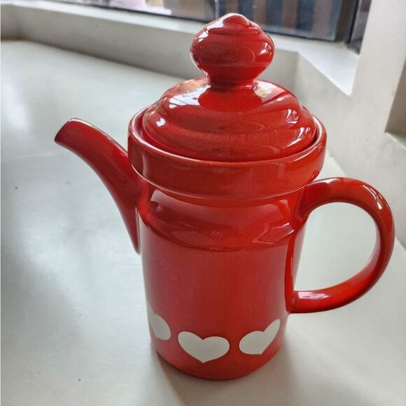 Vintage 1970s Waechtersbach West German Pottery Rare Red Heart Valentine - Picture 1 of 5